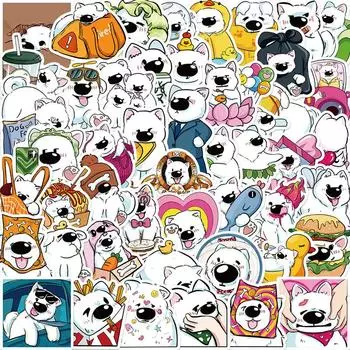 50 шт. Фэнтези мультфильм самоедская собака милые наклейки для собак водонепроницаемый ПВХ чемодан для ноутбука холодильник скейтборд украшения наклейки разноцветный