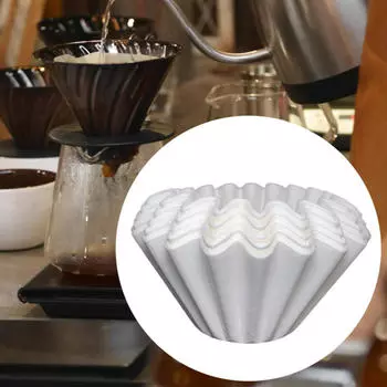 50 шт. Фильтр для кофе B02, Фильтровальная бумага для заливки, Фильтры для кофейных чашек, Одноразовые, Кофе