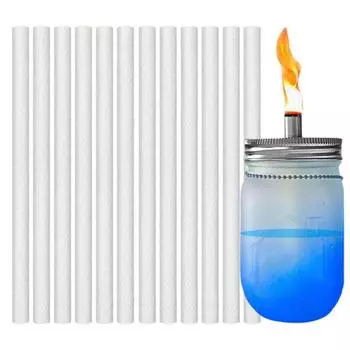 50 шт. фитиль для освещения факелов, стекловолоконные фитили, сменные, долговечные, чистые, горящие фитиль для факелов 25cm