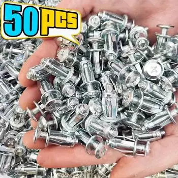 50 шт. гаек, винтовых лепестковых дюбелей, лепестковых дюбелей для штор, зажимов для расширения, лепестковых заклепок, болтов, настенных креплений для досок 4*20-5sets