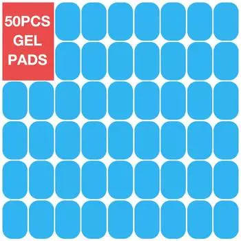 50 шт. гелевые подушечки для EMS, тренажер для брюшного пресса, ABS, стимулятор мышц бедер, тренажер-массажер слоновая кость