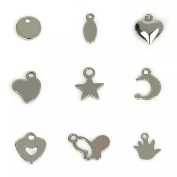 50 шт. геометрический кулон из нержавеющей стали, подвески для женщин и детей, ожерелье, браслет, аксессуары для изготовления ювелирных изделий своими руками