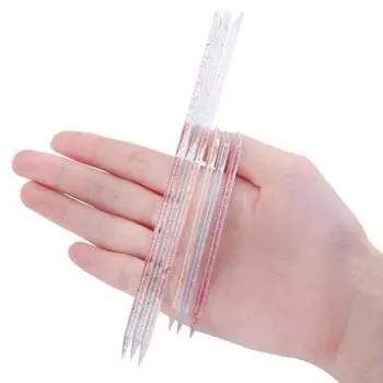 50 шт., глянцевые ручки для ногтей, эргономика «сделай сам», омертвевшая кожа, двойная головка, широкое применение, очистка маникюра розовый