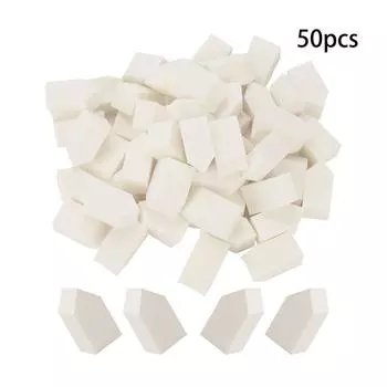 50 шт., губка для практики макияжа, влажная и сухая, двойного назначения, латексная косметика, пуховка, моющаяся, портативная, женские подарки, профессиональные товары для красоты