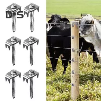 50 шт. гвоздей для забора с фиксатором проволоки, нержавеющие, устойчивые к коррозии, многоразовые шурупы для забора, крепежи для забора 50pcs