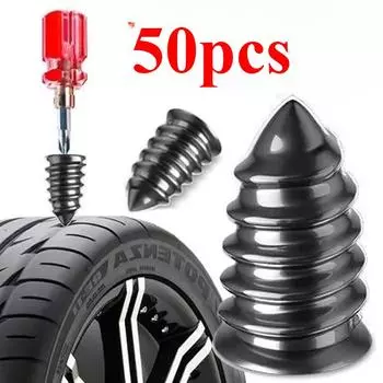 50 шт. гвозди для ремонта автомобильных шин, резиновые гвозди для ремонта проколов шин для грузовиков, мотоциклов, скутеров, велосипедов, аксессуары для шин trumpet-10pcs