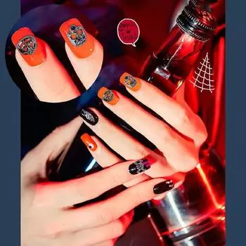50 шт. Хэллоуин готический панк стиль нейл-арт подвески 3D паук крест череп летучая мышь кулон дизайн сплав украшения аксессуары для маникюра своими руками Sets