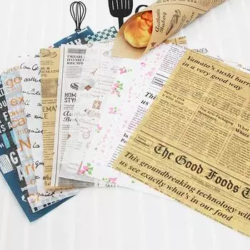 50 шт. хлебная масляная бумага вощеная бумага водонепроницаемая жиронепроницаемая обертка для упаковки сэндвичей упаковка для хлеба бургера кухонные принадлежности M