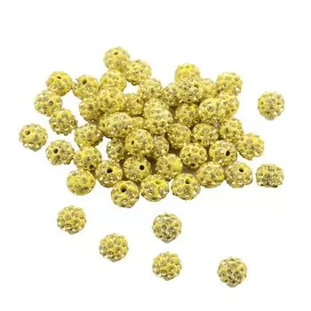 50 шт. хрустальные глиняные разделительные бусины для изготовления ювелирных изделий лимонно-желтого цвета фиолетовый