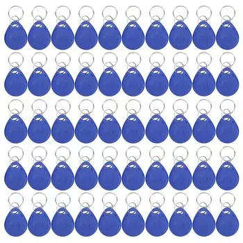 50 шт., идентификационная карта, брелок для ключей, жетон, 125 кГц, перезаписываемый универсальный для контроля доступа, лифта, парковки