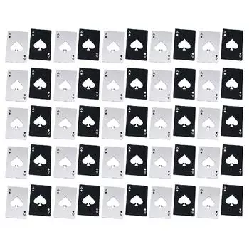 50 шт. игральных карт открывалка для бутылок из нержавеющей стали портативная покерная карта открывалка для бутылок для кухонного бара