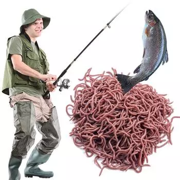 50 шт. имитация земляных червей приманка ПВХ для ловли карпа форели окуня