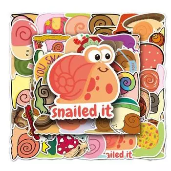 50 шт изысканные наклейки с изображением улитки из мультфильма водонепроницаемые милые чемоданы мотоциклетные бутылки с водой граффити