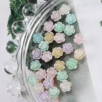 50 шт. изысканные украшения для ногтей своими руками легкие разноцветные украшения для ногтей в виде камелии для женщин