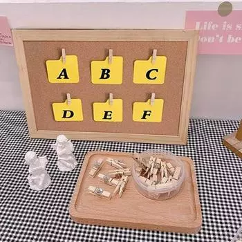 50 шт. канцелярские кнопки с деревянными зажимами художественные работы ремесло фото зажимы для показа красочные декоративные канцелярские кнопки кнопки