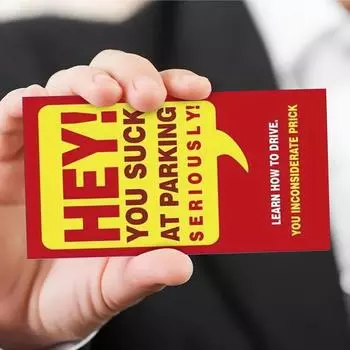 50 шт. Карточки с плохой парковкой, забавные карточки с нарушением правил парковки, существует множество причин для нарушений, веселые карточки с плохой парковкой One Size белый