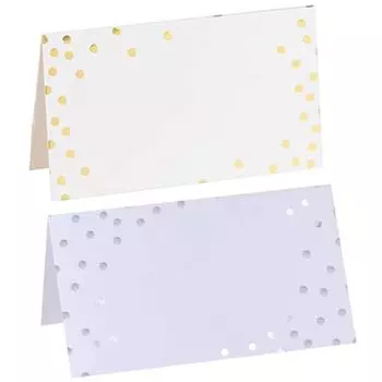 50 шт. Карточки с точками из бумаги для рассадки на стол, пустые карточки с номерами сидений, карточки для палаток, празднование годовщины серебряный