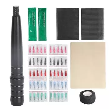 50 шт. картриджей для шариковой ручки для татуировки 10 мл 5-цветная шариковая ручка для татуировки с ручкой для татуировки Handpoke