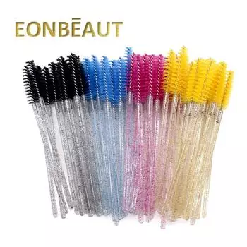 50 шт., кисть для ресниц, одноразовая расческа для ресниц, аппликатор, инструменты для макияжа, расческа-удлинитель для туши, палочки, кисти