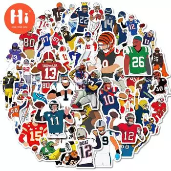 50 шт. классические наклейки для регби, спортивные серии, наклейки для регби, автомобиля, ноутбука, наклейки для стаканов с водой, оптовая продажа
