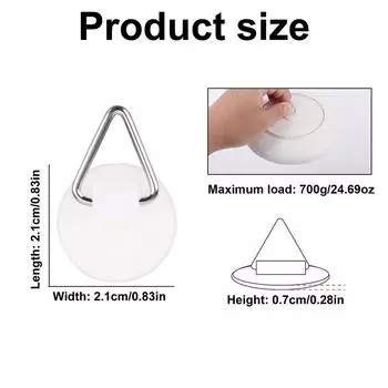 50 шт. Клейкие настенные держатели для тарелок, Невидимые вертикальные держатели для тарелок для демонстрации 0,83 дюйма Сильная адгезия Подвески для картин