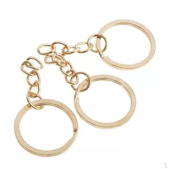 50 шт. кольцо металлический брелок для ключей 20 мм золото