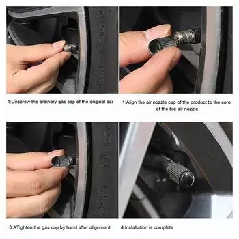 50 шт. колпачков для автомобильных шин, колпачков для обода шины, пыленепроницаемые декоративные колпачки для мотоцикла, велосипеда, колпачки для вентилей шин мотоцикла чёрный