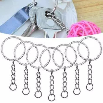 50 шт./компл. 25 мм металлический разделенный пустой брелок-держатель для рукоделия аксессуары для рукоделия
