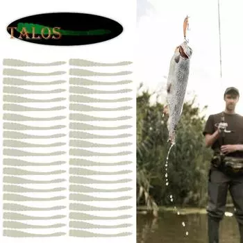 50 шт./компл. 4 см/0,4 г мягкий червь приманка реалистичная бионический спиральный личинка искусственный цветной червь приманка пресноводная соленая рыба аксессуары A