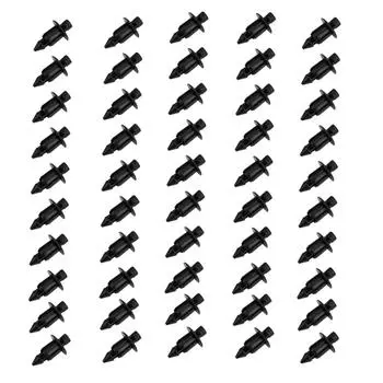 50 шт./компл. автоматический крепеж пластиковый заклепочный зажим для обшивки двери для Toyota Lexus отверстие 7 мм чёрный