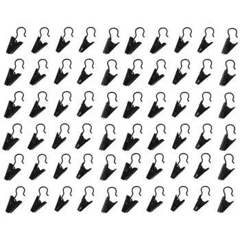 50 шт./компл. черный серебристый металлический крючок клипсы подвесной зажим для штор вешалка аксессуары для дома