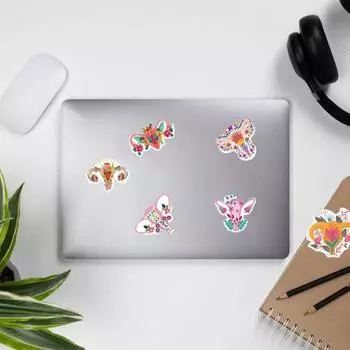 50 шт./компл. феминизм наклейки мультфильм декоративные прозрачный принт стильные граффити бутылка для воды ноутбук гитара скейтборд девушка подарок