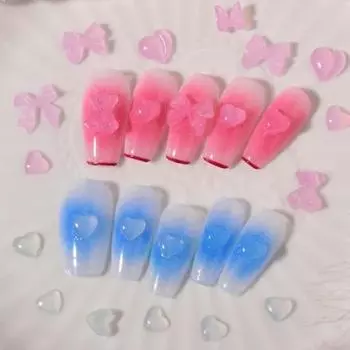 50 шт./компл. изысканное украшение для ногтей, роскошный дизайн маникюра с сердечками и стразами B