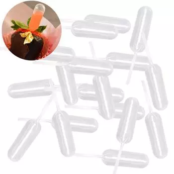 50 шт./компл. капельницы для мороженого, желе, молочного коктейля, соломенная пипетка, одноразовая соломинка