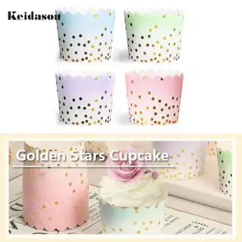 50 шт./компл. Компактная антипригарная фольга для тиснения, форма для кексов, большой калибр, инструмент для выпечки фиолетовый