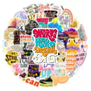 50 шт./компл. Красивые креативные украшения, водонепроницаемые стаканы для воды, вдохновляющие английские наклейки, подарочные наклейки