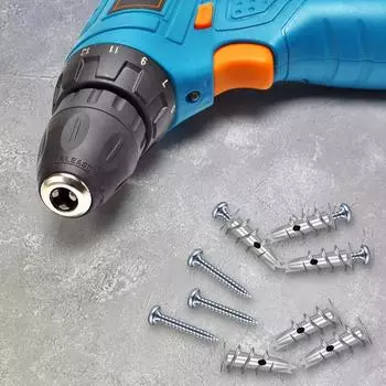 50 шт./компл. металлические настенные анкеры с комплектом винтов трубчатые самосверлящие анкеры для гипсокартона самонарезающие дюбеля крепежные болты анкеры