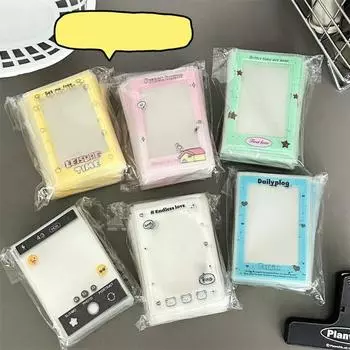 50 шт./компл. Милый американский стиль Kpop чехол для фотокарты модный держатель для удостоверения личности звезды идола модная семейная пленка для фотокарты синий