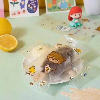 50 шт./компл. мультяшные пакеты для мороженого пищевого класса одноразовые пластиковые пакеты для мороженого замораживание лакомства хранение прозрачная форма для мороженого ба 1