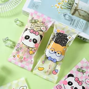 50 шт./компл. мультяшные пакеты для мороженого пищевого класса одноразовые пластиковые пакеты для мороженого замораживание лакомства хранение прозрачная форма для мороженого 4