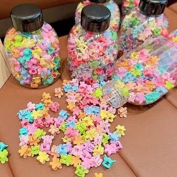 50 шт./компл. мышиные ушки конфетного цвета, заколка для волос в виде цветка и звезды, корона, мини-заколка для волос, милые дети jelly color star