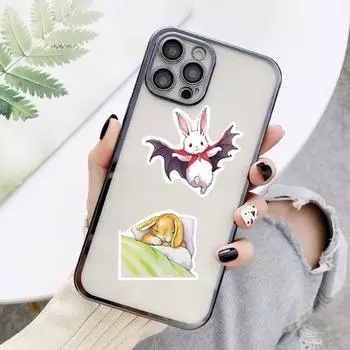 50 шт./компл., наклейка с мультяшным кроликом, самоклеящаяся, водонепроницаемая, из ПВХ, чехол для телефона «сделай сам», чашка для багажа, скейтборда, ноутбука, альбом для скрапбукинга, набор наклеек с граффити 1 Set