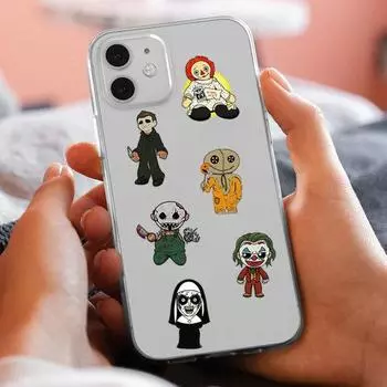 50 шт./компл. наклейки из мультфильма ужасов различные наклейки с фигурками водонепроницаемые ПВХ DIY виниловые художественные декоративные наклейки для гитары, чемодана для ноутбука