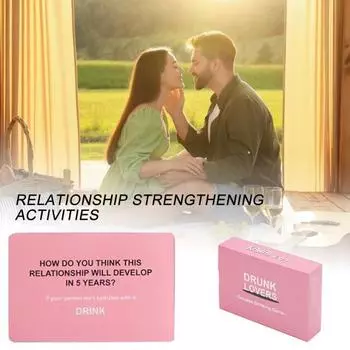 50 шт./компл. Парные приключения, вызов, карты, свидание, вечер, парные мероприятия, колода карт, игра с выпивкой, девушка, парень, свадьба, подарок на День святого Валентина розовый