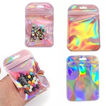 50 шт./компл. подарочная упаковочная сумка для ювелирных изделий, сумка для хранения, самозапечатывающиеся мешочки, сумка для демонстрации 10.5x15cm