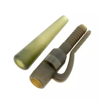 50 шт./компл. рыболовные снасти, безопасные зажимы для свинца со штифтами, резиновые трубки для хвоста, инструменты для ловли карпа на открытом воздухе 2025 г. зелёный