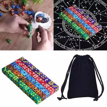 50 шт./компл. шестигранные акриловые кубики D6 квадратные угловые многогранные кубики настольная игра гравировка красочные кубики обучающая игрушка