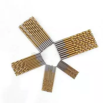 50 шт./компл. спиральных сверл, пила HSS, сверло из высокой стали с титановым покрытием, дерево и металл