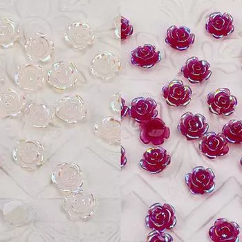 50 шт./компл. стильные блестящие смоляные украшения для маникюра модные стереоскопические рельефные украшения для ногтей принадлежности для салонов красоты L