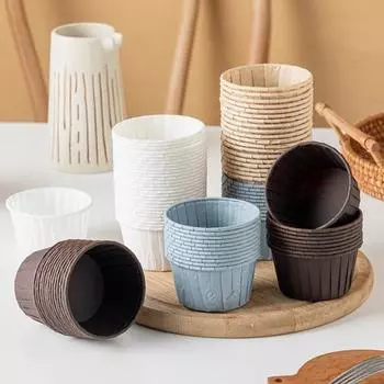 50 шт./компл. удобные формы для выпечки, не выцветающие, многофункциональные, легко снимаемые, утолщенные обертки для кексов, вкладыши для тортов, кухонные принадлежности белый